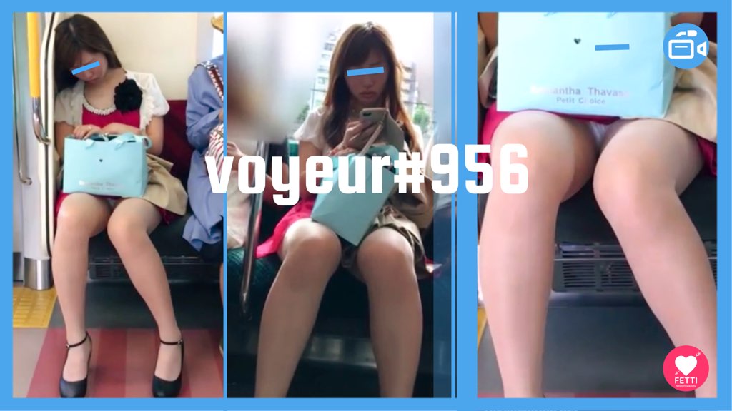 【voyeur#956】清楚系お姉さんの白P電車内対面盗撮 | 盗撮動画 | Ansuko.net
