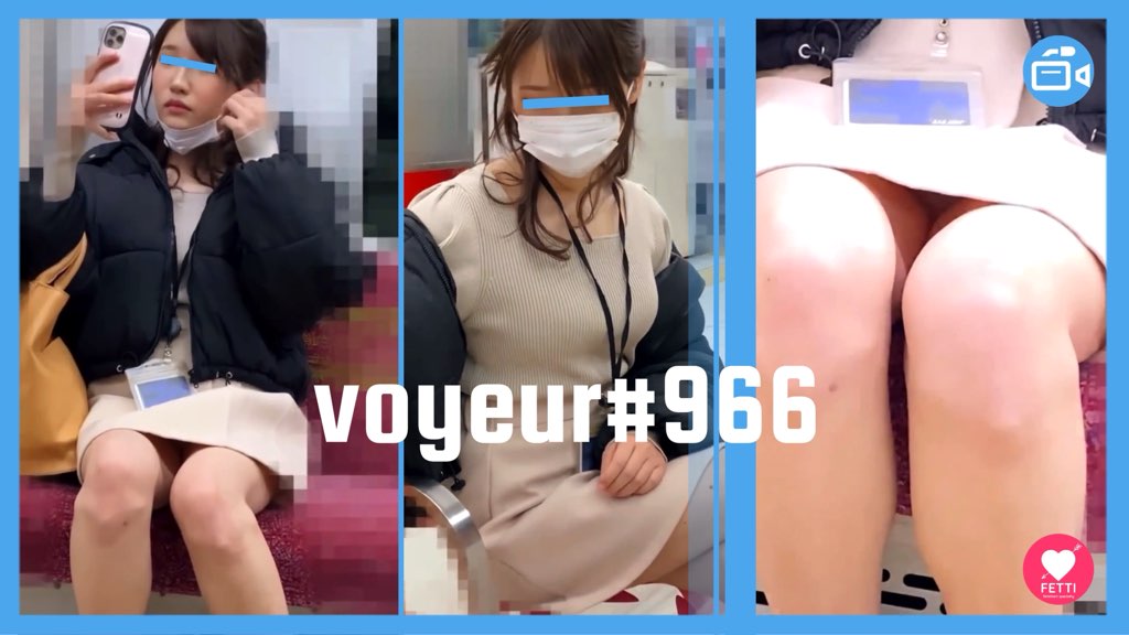 【voyeur#966】体のラインがしっかり出るニットワンピ美人OLの対面と逆さ | 盗撮動画 | Ansuko.net