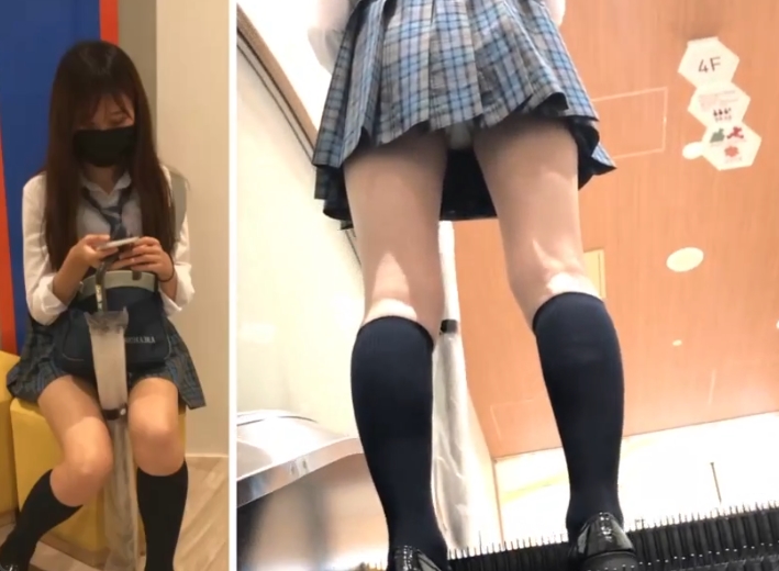 JKのすらりと伸びた美脚が素晴らしいパンチラ盗撮映像！ | 盗撮動画 | Ansuko.net