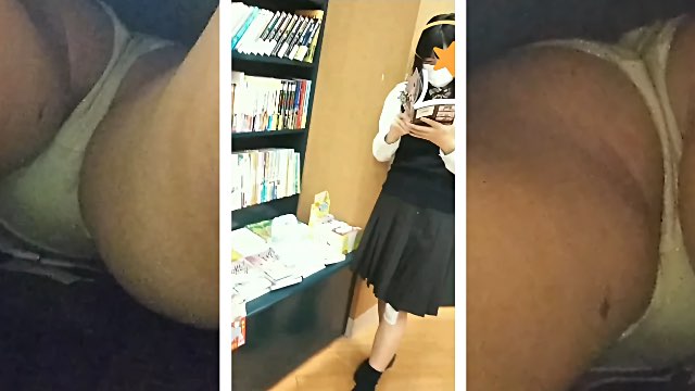★立ち読みに夢中の制服JK 何度もカメラを突っ込まれ色んなアングルで純白の食い込み生Pを撮られまくる ☆逆さ撮り [821MB] | 盗撮動画 | Ansuko.net