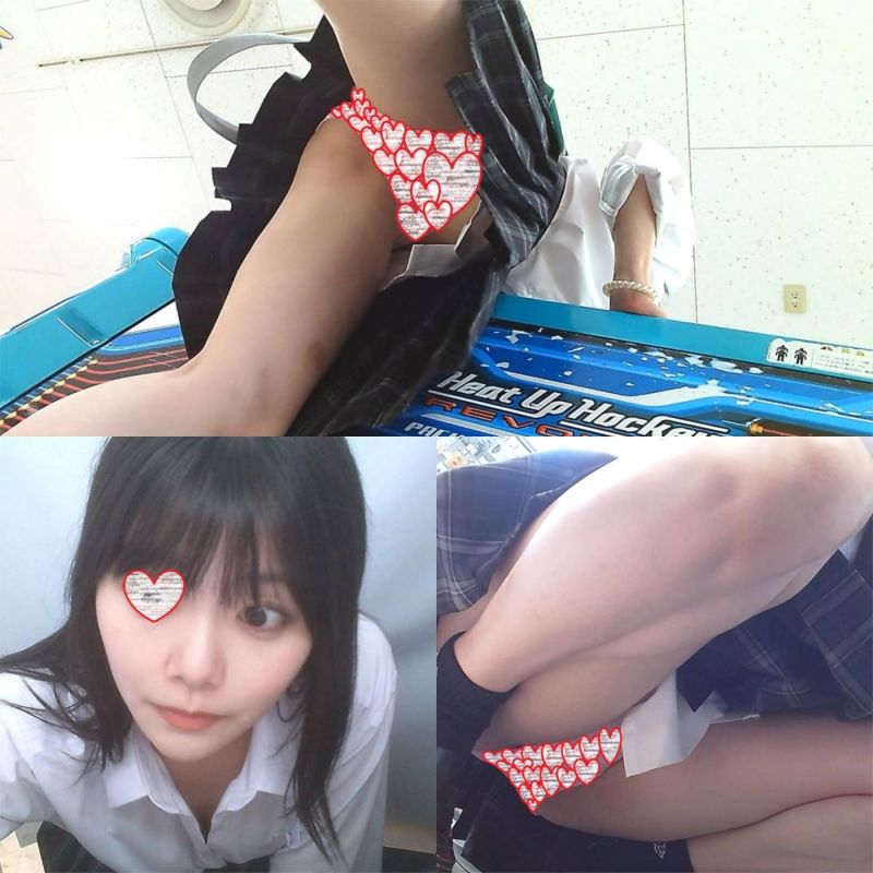 【高画質】めっちゃかわいい仲良しのほぼノーパンって思うぐらい食い込みTバックに胸チラGET!ゲーセンで豪快パンチラエ〇エ〇お宝映