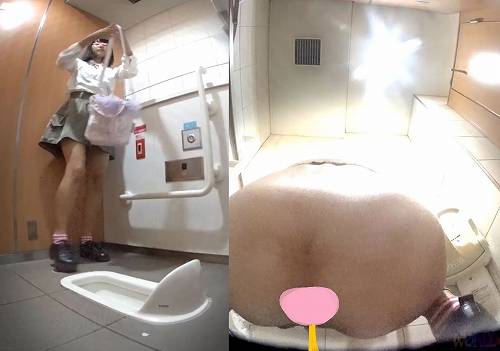 ２枚目美人姉さんさんの「よいしょっ」からのフライングしっこ大都会駅トイレ未流出１ | 盗撮動画 | Ansuko.net 