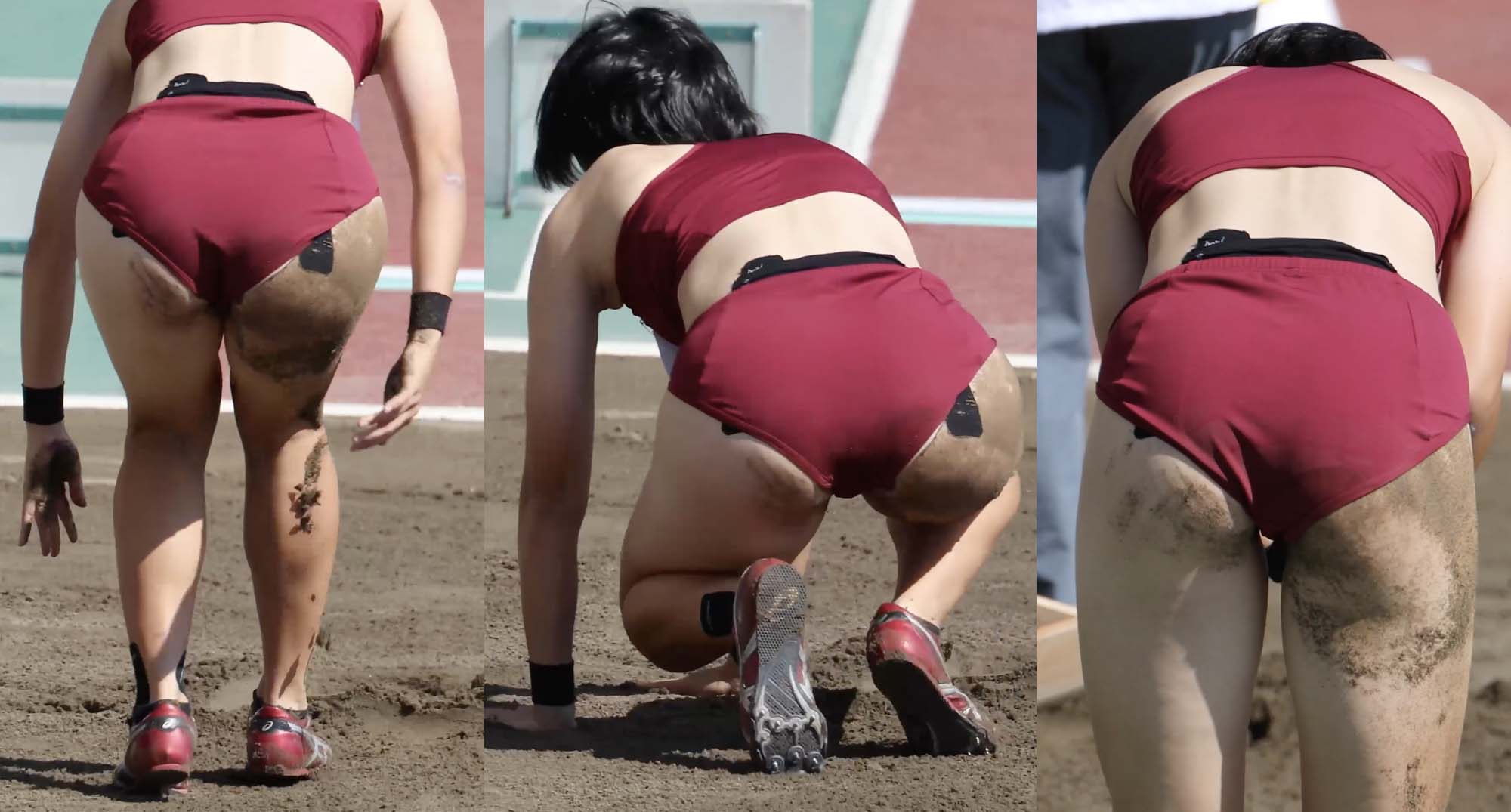 0565_06 2019年全国都道府県別大会 女子A走幅跳６　あずき色ユニフォーム選手 | 盗撮動画 | Ansuko.net