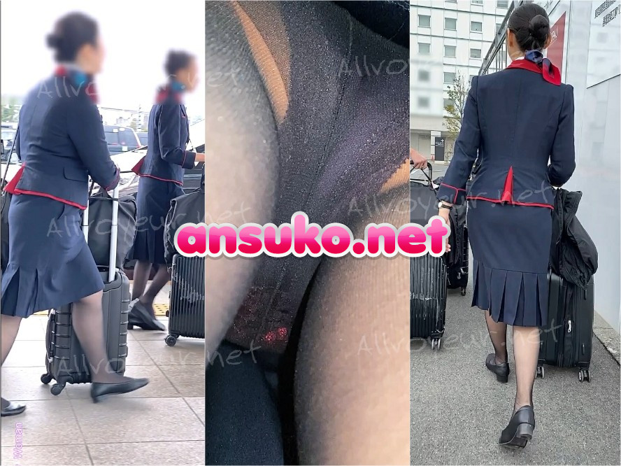 魅惑のCAさんSP6☆ホテルへ向かうクルー粘着!エスカでP堪能悶絶^ ^