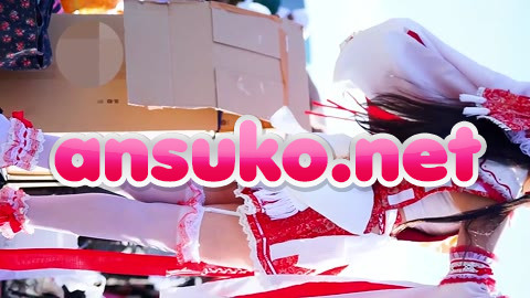 コミックマーケット コスプレ 超美形レイヤーさんのセクシー★巫女コスプレ 純白パンチラ コミケ