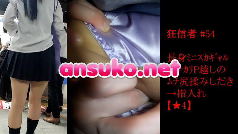 痴かん狂信者 #54【★4】長身ミニスカギャルの紫テカリP越しにムチ尻揉みしだき→指入れ
